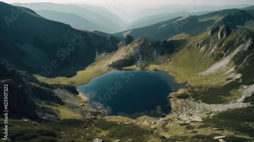 Fototapeta Naklejka Na Ścianę i Meble -  Lake valley in mountains