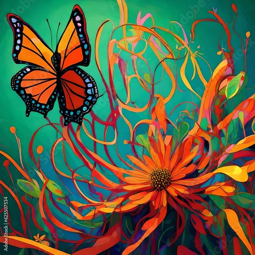 Enchanting Lepidoptera: AI-Generated Butterfly Background