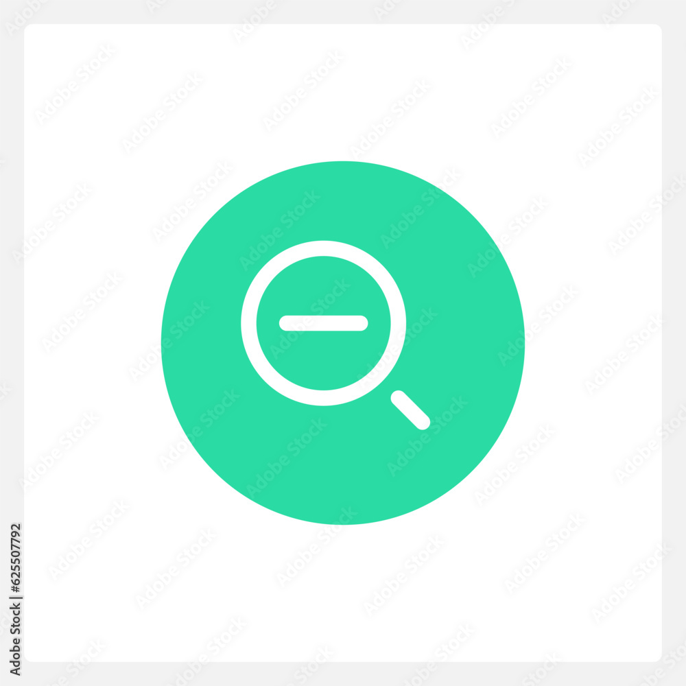 Active zoom minus button UI element template. Editable isolated vector dashboard component. Flat user interface. Visual data presentation. Web design widget for mobile application with light theme Active zoom minus button UI element template. Editable isolated vector dashboard component. Flat user interface. Visual data presentation. Web design widget for mobile application with light theme