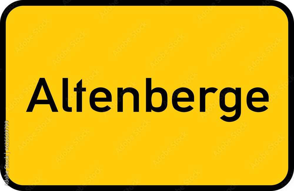 City sign of Altenberge - Ortsschild von Altenberge City sign of Altenberge - Ortsschild von Altenberge