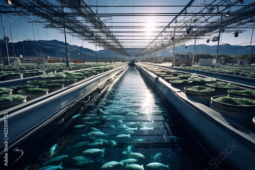 Fish Farm, Generative AI  photo
