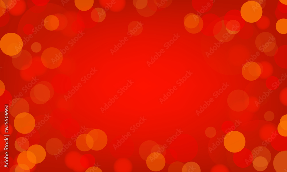 Red bokeh light background. Red light background. Graphic art design. For backdrop, wallpaper, background. Vector illustration.