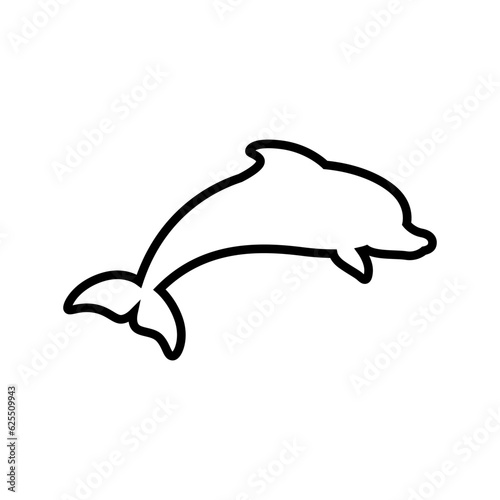Dolphin icon vector. Fish illustration sign. killer whale symbol. Sea ​​life logo.
