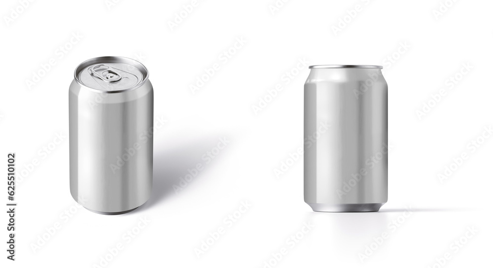 Soda can, Aluminum can, Beer can, illustration, isolated on white background, realism, photo realistic