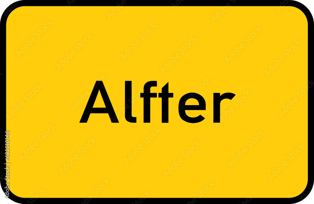 City sign of Alfter - Ortsschild von Alfter City sign of Alfter - Ortsschild von Alfter