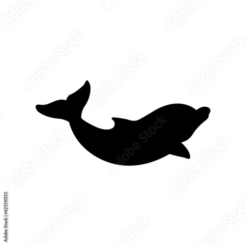 Dolphin icon vector. Fish illustration sign. killer whale symbol. Sea ​​life logo.