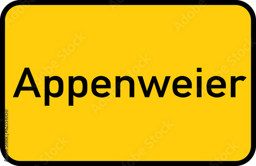 City sign of Appenweier - Ortsschild von Appenweier