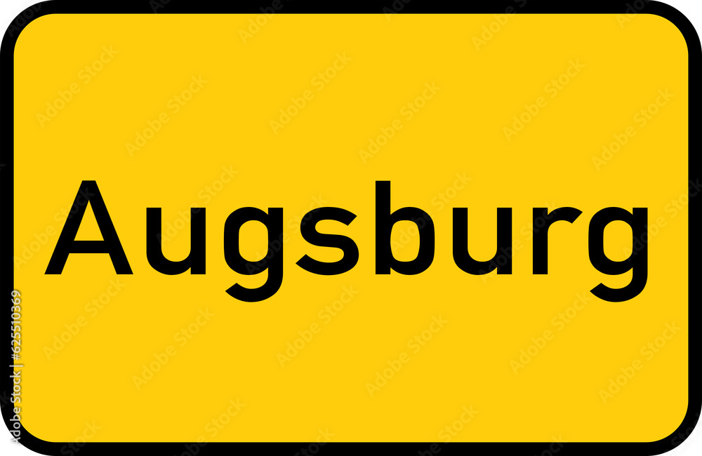 City sign of Augsburg - Ortsschild von Augsburg City sign of Augsburg - Ortsschild von Augsburg