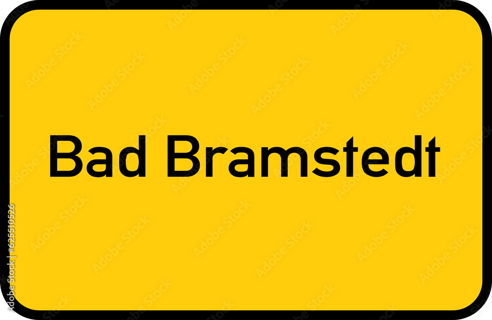 Fototapeta premium City sign of Bad Bramstedt - Ortsschild von Bad Bramstedt