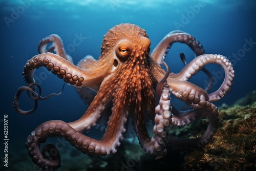 Octopus animal view. Generate Ai