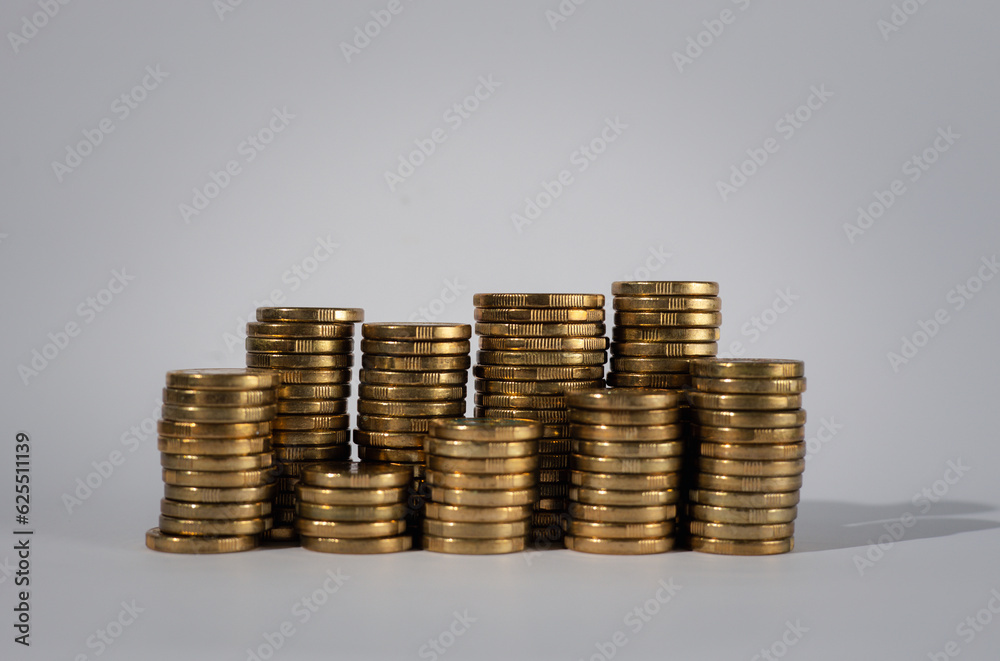 rows of coins for finance and business concept rows of coins for finance and business concept