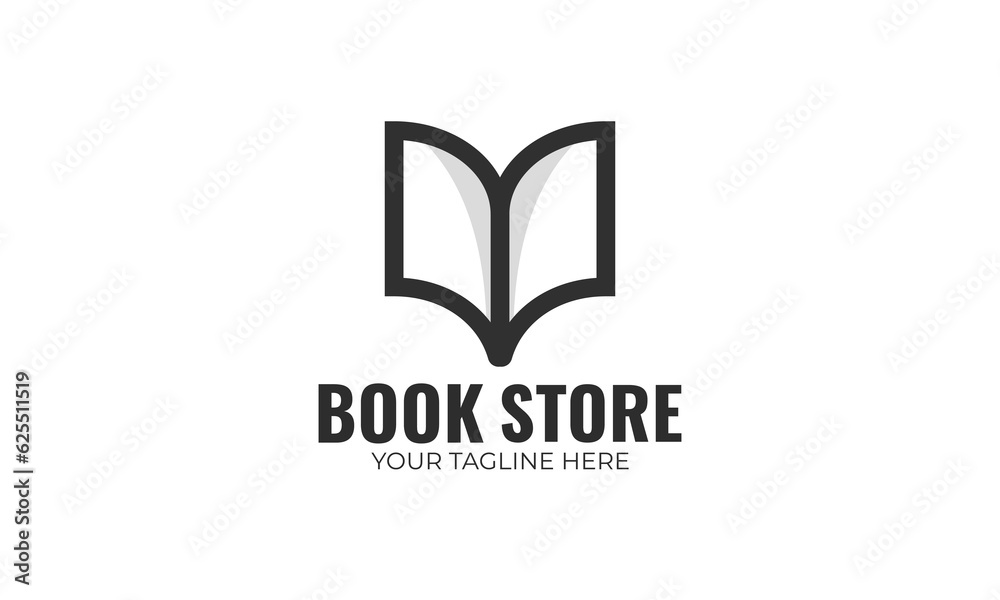Book education literature logo outline vector Book education literature logo outline vector