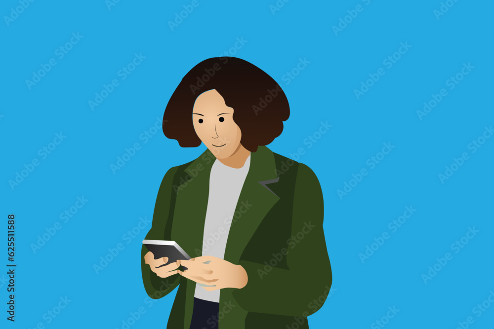 Young girls using phone, sitting legs crossed and coming up with ideas Young girls using phone, sitting legs crossed and coming up with ideas