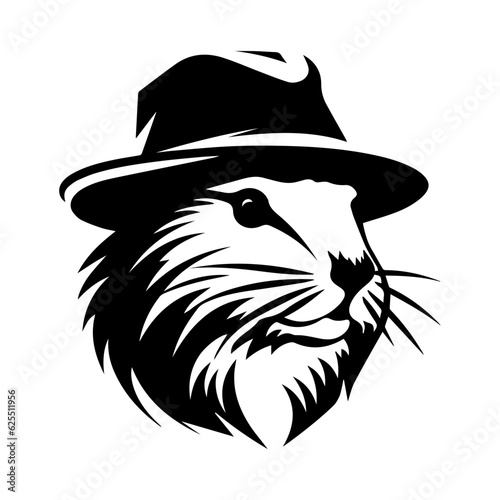 Beaver - hand-drawn vector illustration, isolated on white