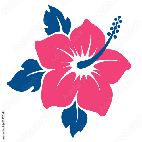 Vector illustration of a hibiscus flower