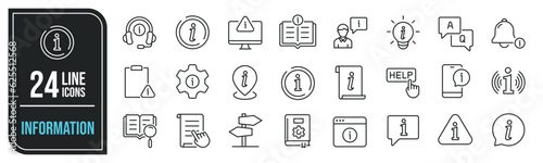 Photographie Information simple minimal thin line icons