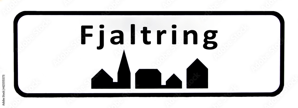 City sign of Fjaltring - Fjaltring Byskilt City sign of Fjaltring - Fjaltring Byskilt