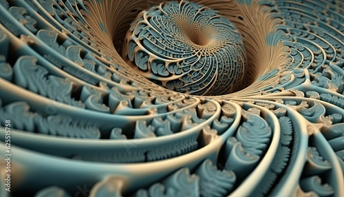 Organic fractal patterns abstract 3D render wallpapper and background