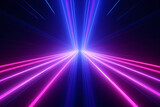 3D Render neon rays blue and purple background

Generative AI