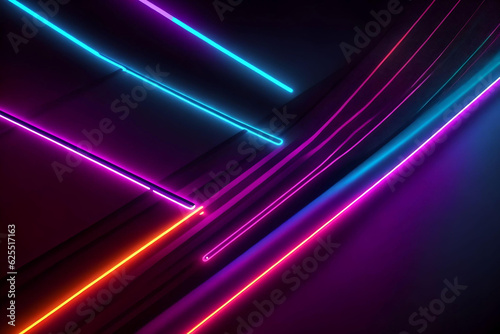 abstract background with glowing lines. AI Generated.