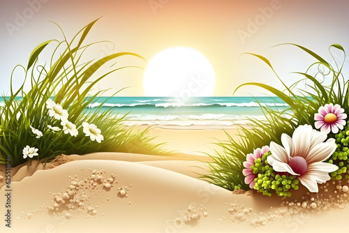 Spring And Summer Vibe  with nature background