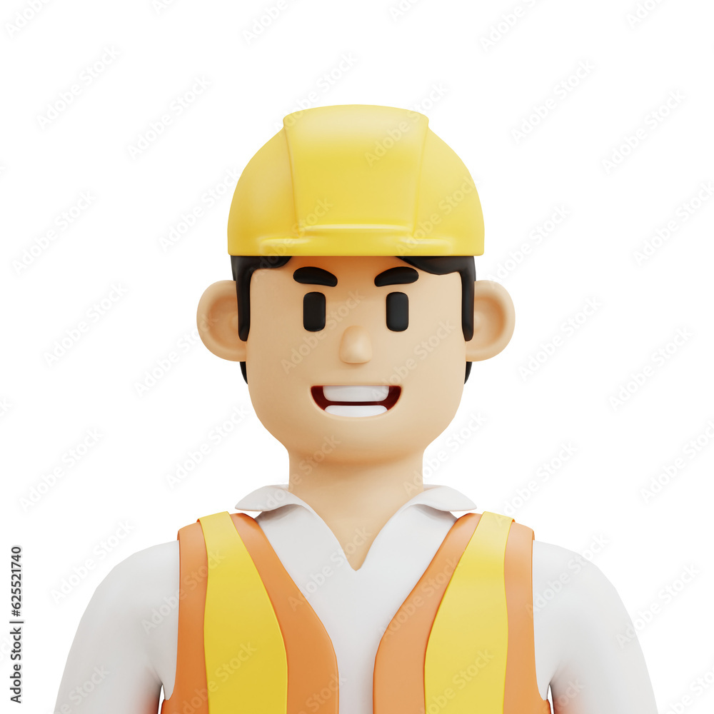 3d rendering Male Construction Worker Character 3d rendering Male Construction Worker Character