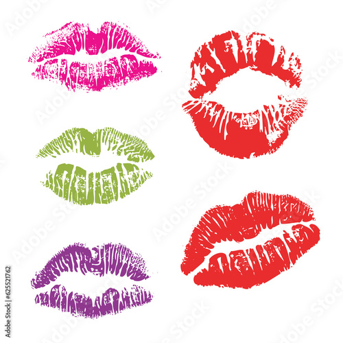 Vector set of lipstick