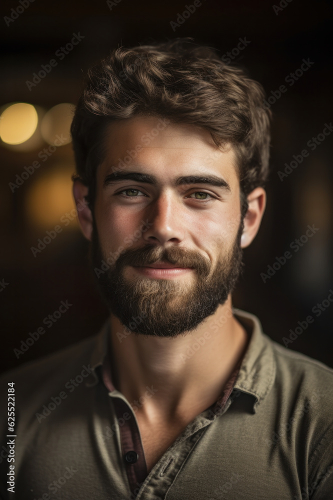 Portrait of young man with beard Portrait of young man with beard