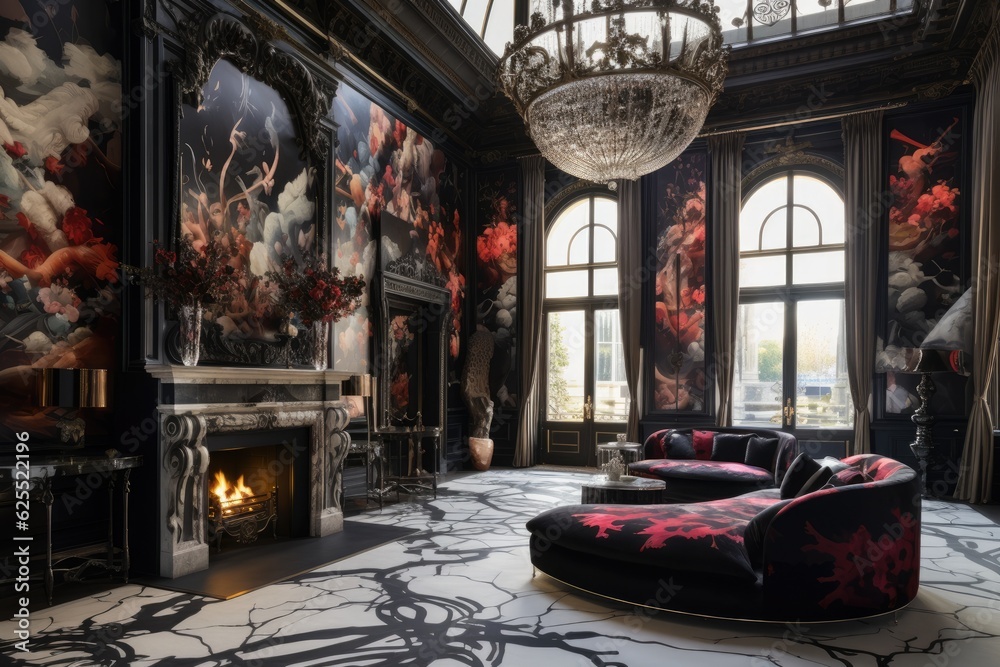 The inside of a stunning, fashionable room.