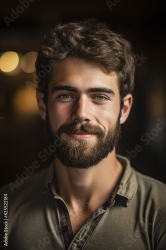 Portrait of young man with beard