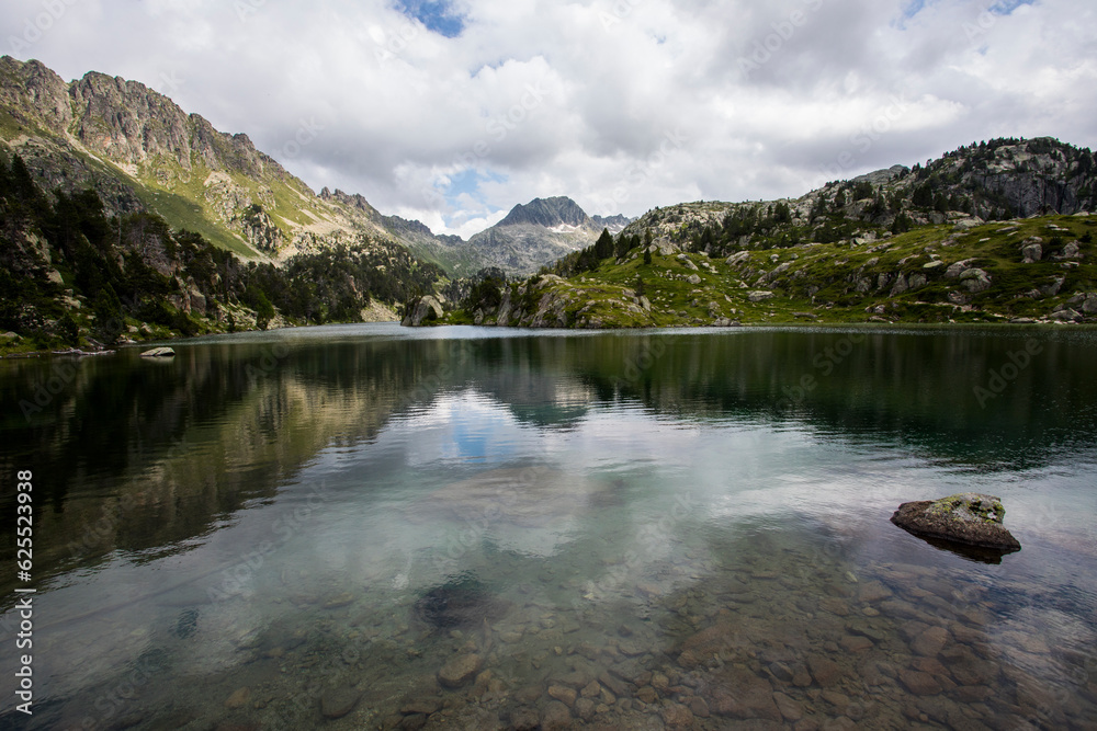 Fototapeta premium Summer landscape in Aiguestortes and Sant Maurici National Park, Spain