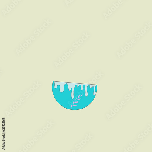 Abstract illustration background cloud yellow blue colour cartoon painting art for fabric printing web design