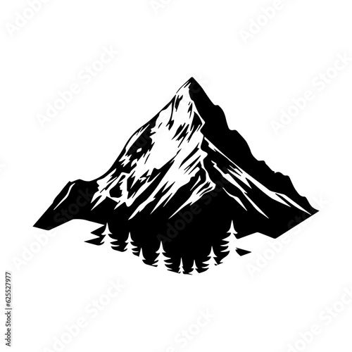 mountain silhouette icon illustration
