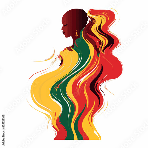 illustration of a woman with colors