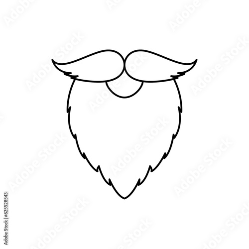 beard and moustache vector illustration on white background