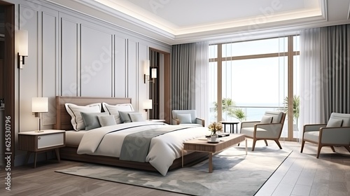 3d render luxury hotel room © Neo