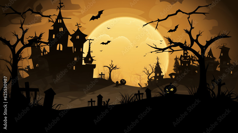 Scary halloween background with area for text