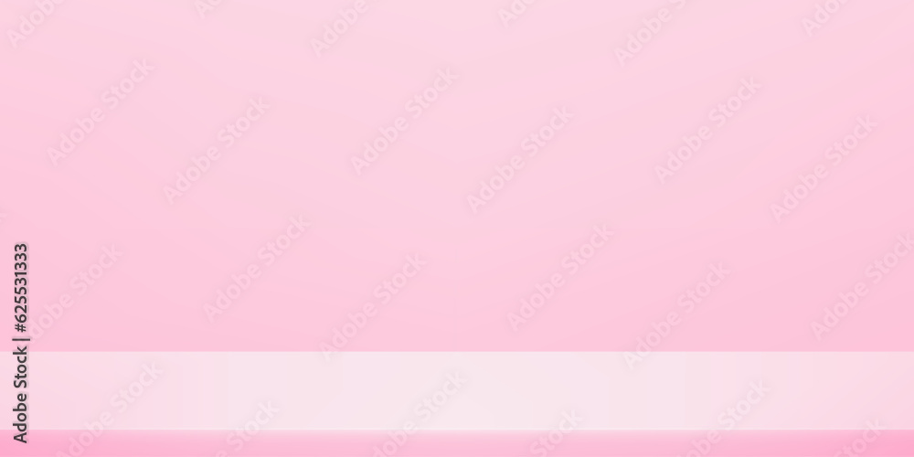 Pink background abstract with Gradient in empty room studio. Space for selling products on the website. Vector illustration.