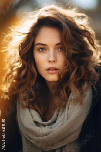 Portrait of young beautiful woman