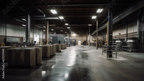Inside of a weapon manufacturing facility