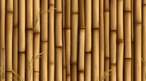 bamboo fence background. generative ai