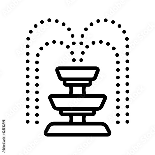 Black line icon for Fountain