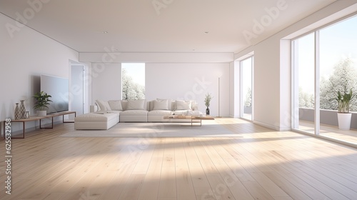 modern bright interiors 3d rendering illustration © Neo
