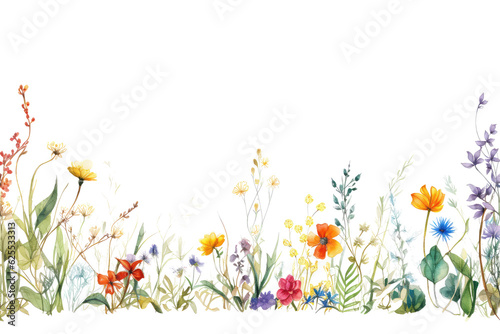 colorful wildflowers on background