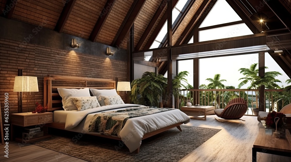 Modern interior design spacious room Modern interior design spacious room