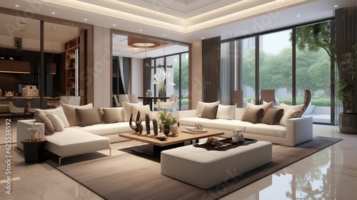 modern villa living room design interior © Neo