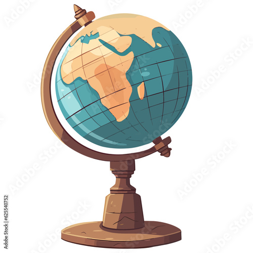 Globe isolated on white background vector, illustration
