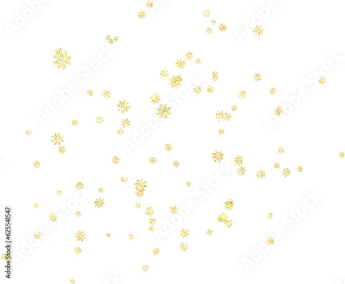 Gold glitter snowflake confetti