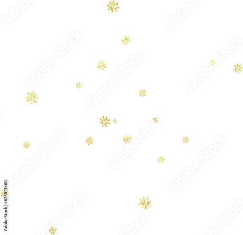 Gold glitter snowflake confetti