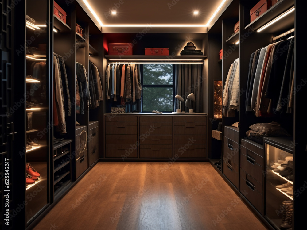Advanced technology in a stylish dressing room. Generative AI Advanced technology in a stylish dressing room. Generative AI